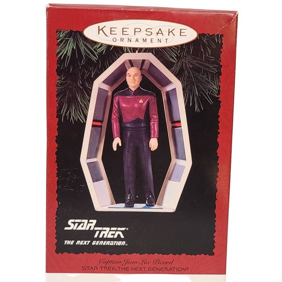 Hallmark Christmas Ornament NIB 1995 Star Trek Captain Picard collectable - Picture 3 of 3